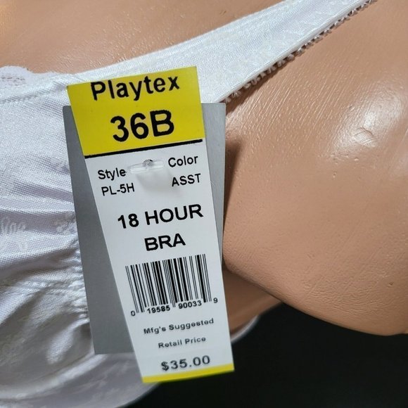 Playtex Secrets 36B Full-Figure UW Lace White Bra -  US4422 - NWT - Picture 3 of 10